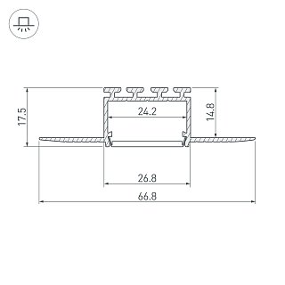 Профиль PLS-F-HIDE-3000 (Arlight, Алюминий)