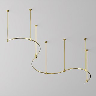 Шинопровод полукруг 650 мм Flarity латунь