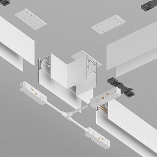 Коннектор Т-образный Gravity накладной белый