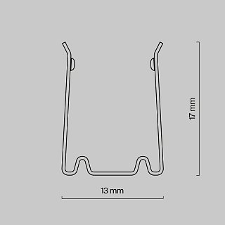 Гибкий профиль для гибкого неона 17x12 мм (алюминий, 2x0,5м)