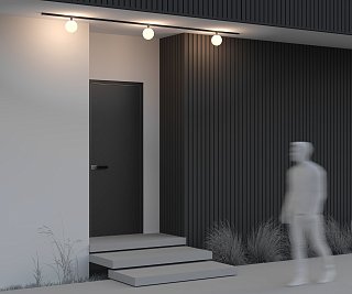 Уличный трековый светильник Luna Elasity IP 3000К 9Вт 120° черный