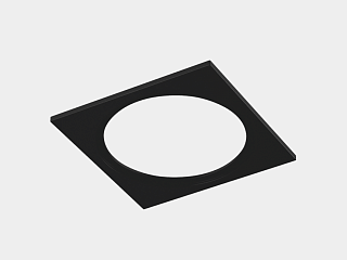 Рамка для серии COMBO 1 квадратная, черная, COMBO-1S1-BL