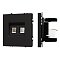 Механизм сдвоенной компьютерной розетки SCT-NOBE-MPC2-SFPL-BK (RJ-45, CAT6) (Arlight, -)