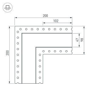 Угол SL-LINIA45-FANTOM (Arlight, Металл)