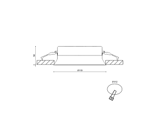 Светильник светодиодный диммируемый потолочный встраиваемый , серия WL-BQ, Белый, 20Вт, IP44, Нейтральный белый (4000К), BQ009120-WH-NW