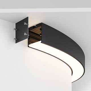 Радиусный профиль 35x35 Ø800мм 1/4 круга черный