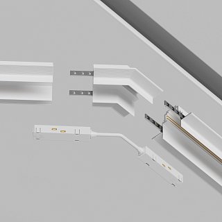 Угол-соединитель 135° Gravity встраиваемый белый