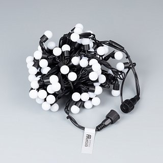 Светодиодная гирлянда ARD-BALL-CLASSIC-D17.5-10000-BLACK-100LED RGB (230V, 7W) (Ardecoled, IP65)