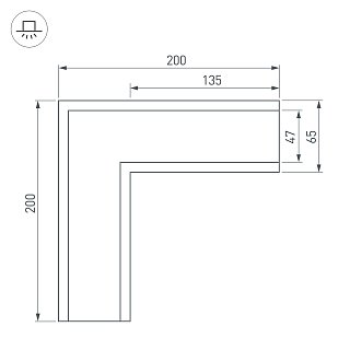 Угол SL-LINIA65-F (Arlight, Металл)