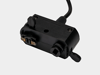 Крепление сменное М8 трековое однофазное с шнуром для светильников VILLY, треково-подвесное, цвет Черный, VL-M8-BL