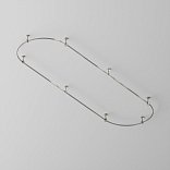 Готовая конструкция овальная 4,5 м на жестких подвесах Short H124мм без светильников и блока питания, платина