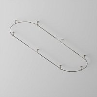 Готовая конструкция овальная 4,5 м на жестких подвесах Short H124мм без светильников и блока питания, платина