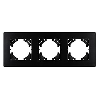 Рамка пластиковая FRM-PERIO-PL-3-BK (Arlight, -)