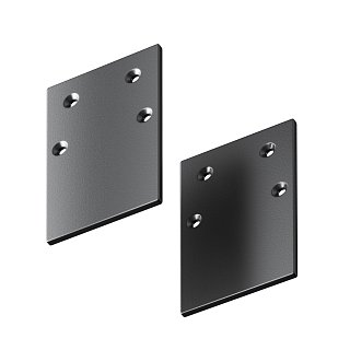 Заглушка торцевая 2шт Gravity накладной черный