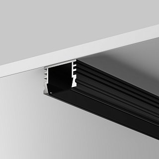 Рассеиватель для профиля 16×12 (Чёрный, 2 м), ALM-005-B-DF-2M 642024