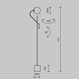 Напольный светильник (торшер) Fly 3000К 3Вт