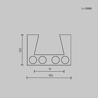 Шинопровод 10м Elasity черный