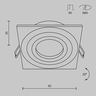 Встраиваемый светильник Atom GU10 10Вт