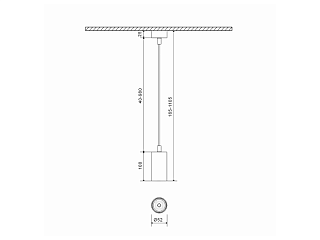 Крепление сменное М6 для светильников MINI VILLY, подвесное, цвет Черный, MINI-VL-M6-BL