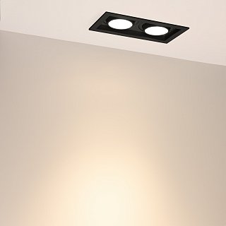 Светильник MS-VORTEX-BUILT-S210x117-2x20W Warm3000 (BK-BK, 40 deg, 230V) (Arlight, IP20 Металл, 5 лет)