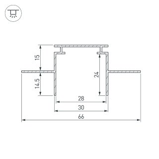 Профиль-держатель TEK-PLS-2000 (Arlight, Алюминий)