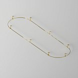 Готовая конструкция овальная 4,5 м на жестких подвесах Short H124мм без светильников и блока питания, латунь