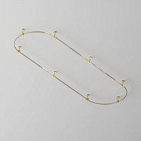 Готовая конструкция овальная 4,5 м на жестких подвесах Short H124мм без светильников и блока питания, латунь