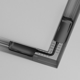 Коннектор питания угловой встраиваемый с проводом 6см Radity черный