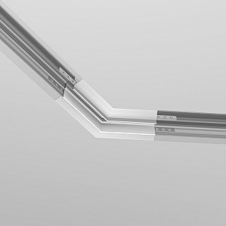 Коннектор угловой 135° Exility встраиваемый под ГКЛ 9,5мм, белый