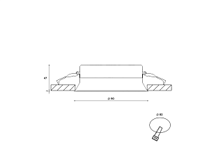 Светильник светодиодный диммируемый потолочный встраиваемый, серия WL-BQ, Белый, 9Вт, IP44, Теплый белый (3000К), BQ009109-WH-WW