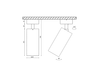 Крепление сменное М3 для светильников VILLY, поворотное накладное, цвет Серебро, VL-M3-SL