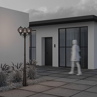 Садово-парковый светильник Via E27х3 60Вт IP 44